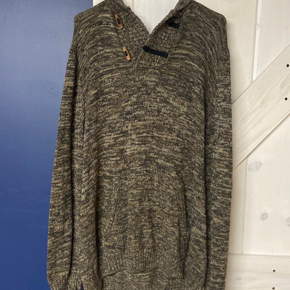 Men's Brown Sweater with Hood